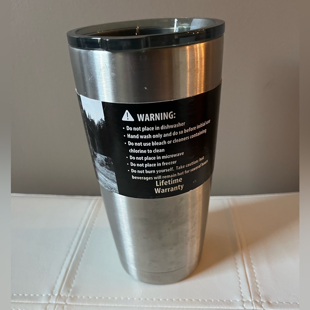 NWT Ozark Trail Silver and Orange Insulated Tumbler, 20oz with Lid - Picture 2 of 7